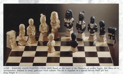 A150P - Rameses Handpainted Chessmen